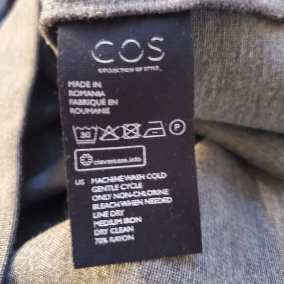 ✨COS✨ Funnel Neck Sleeve Zipper Top - [Size 12, Gray] - Picture 10 of 11